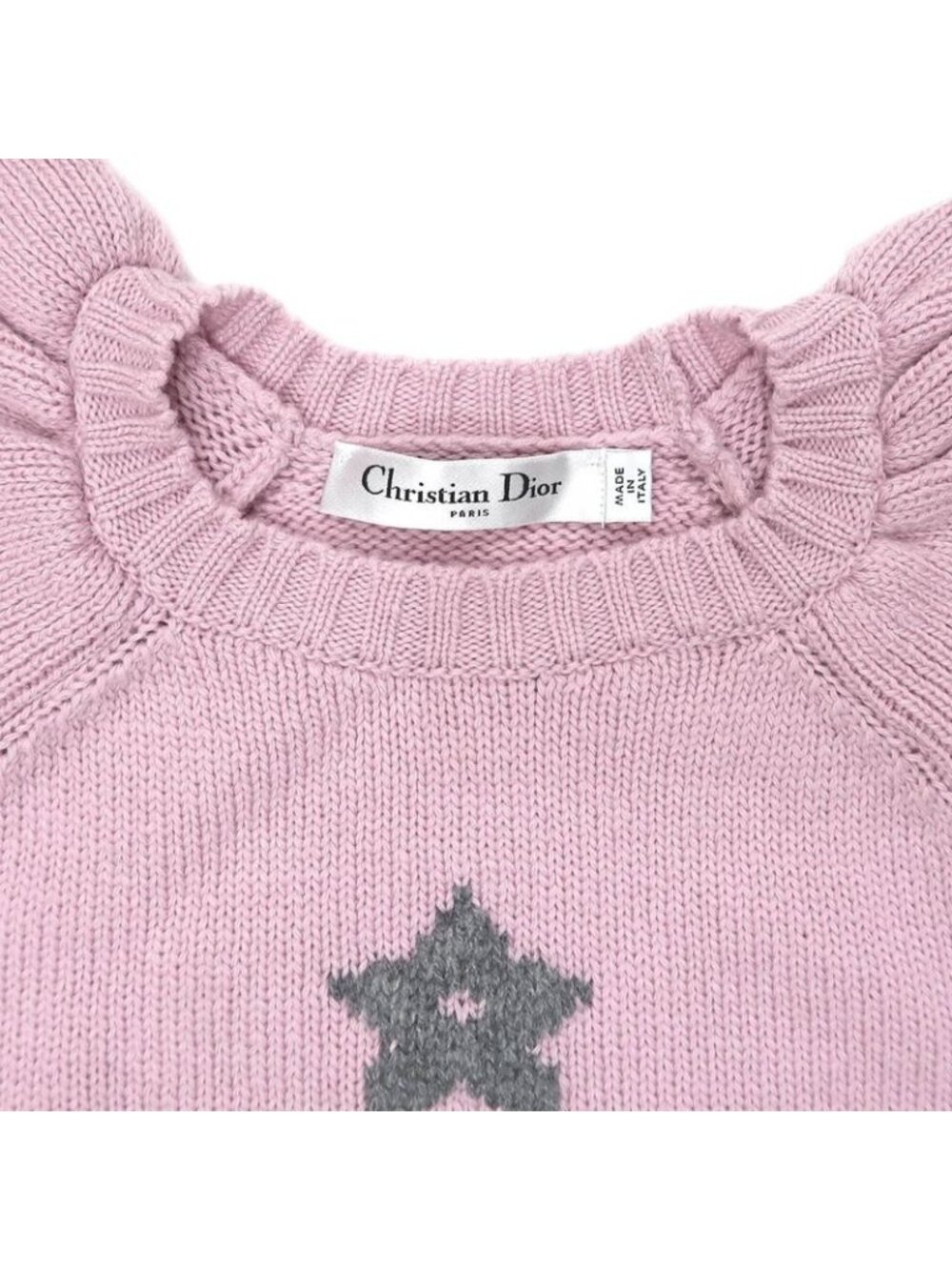 Dior Short Sleeve Knit Ruffles 36 Sizes Pink 344 S13 Bm003 Cashmere - Picture 3 of 10